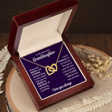 To My Beautiflul Granddaughter Necklace - I Love You Always, Interlocking Hearts Necklace