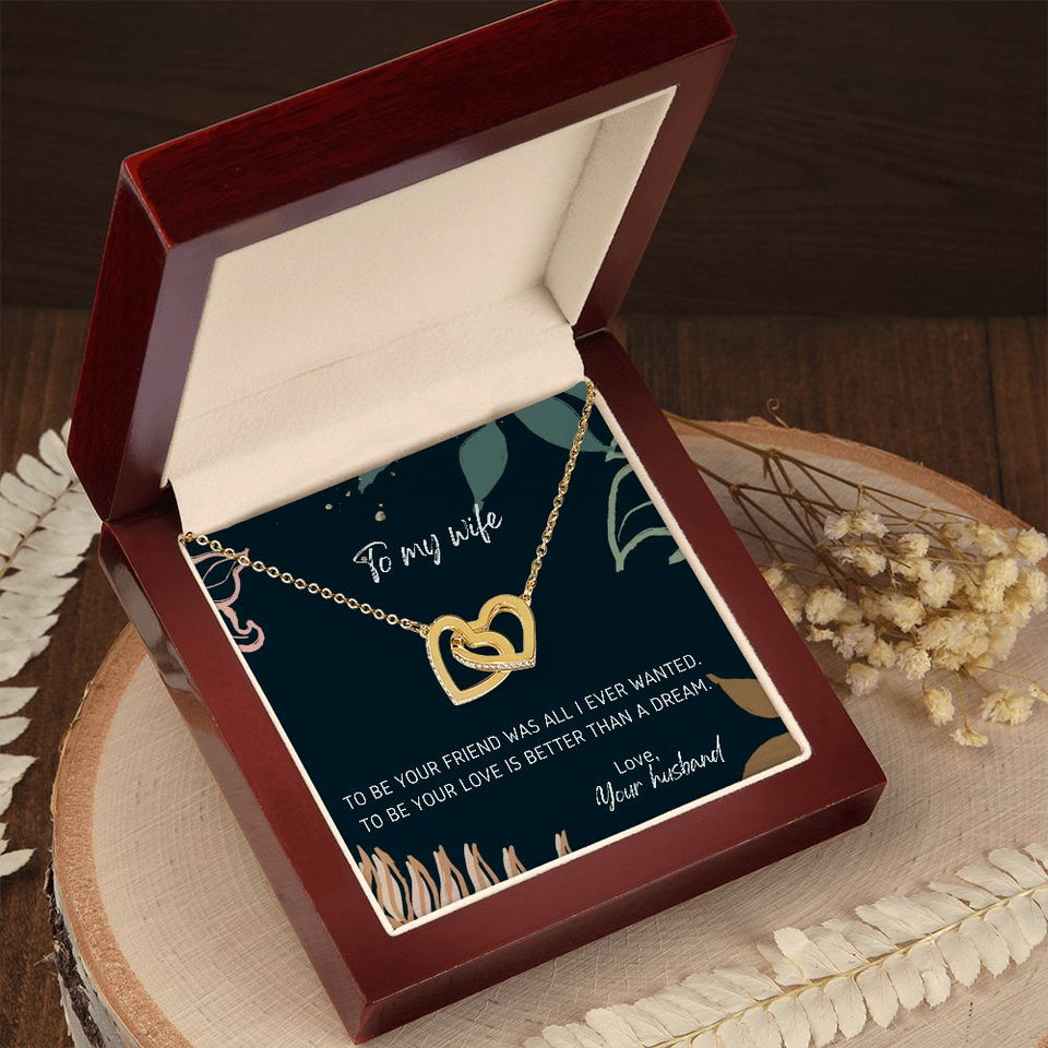 Better Than A Dream - Interlocking Hearts Necklace For Wife