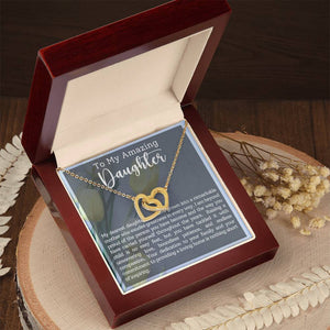 Daughter Motherhood Interlocking Hearts Necklace