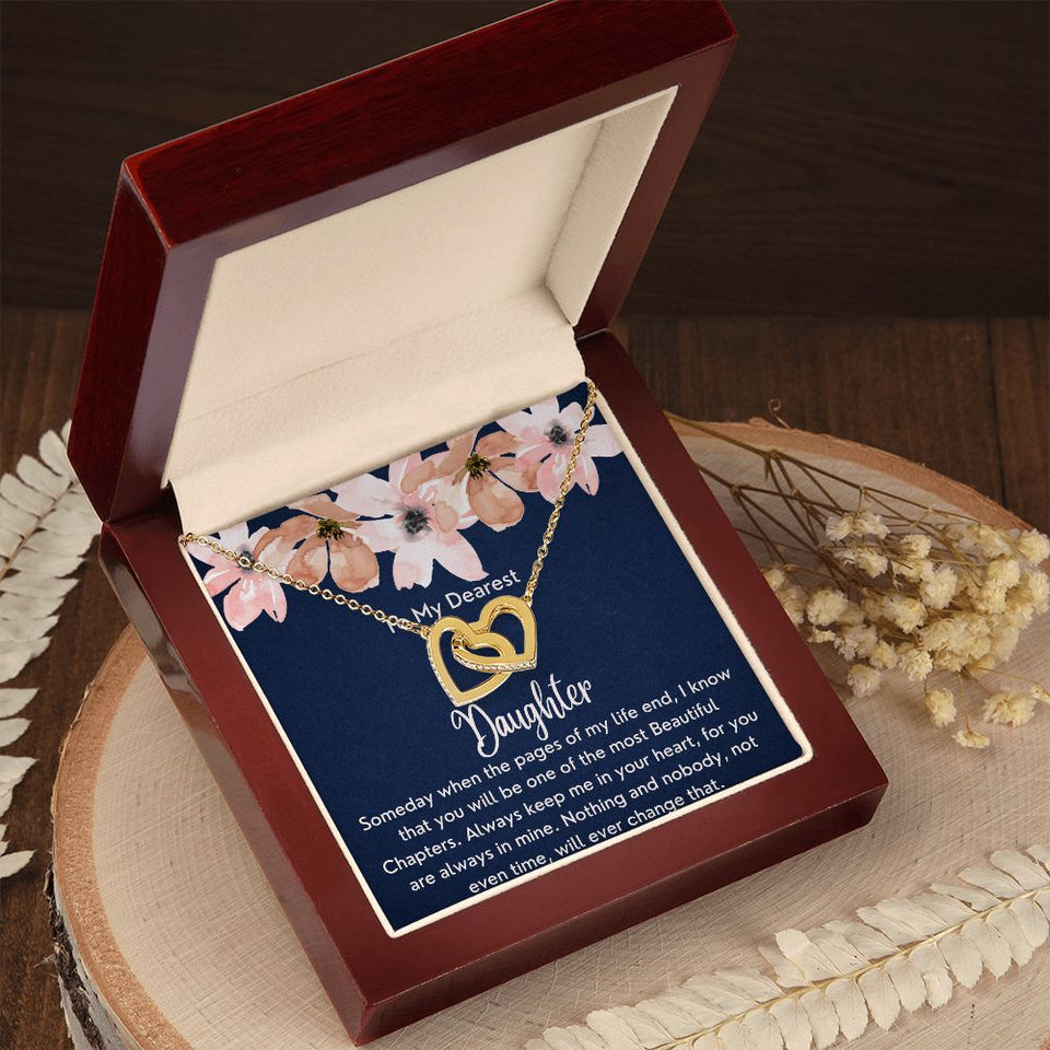 To My Dearest Daughter necklace - Interlocking Hearts Necklace