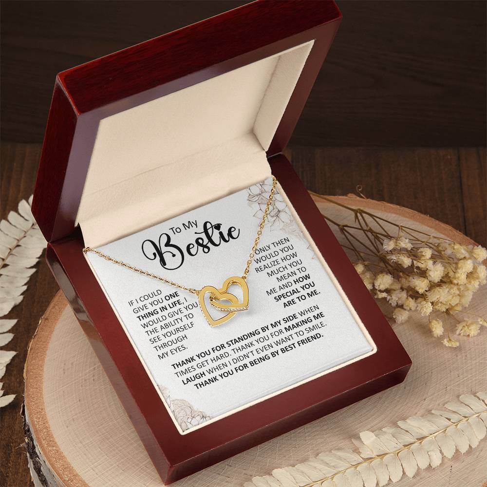 Bestie Interlocking Hearts Necklace