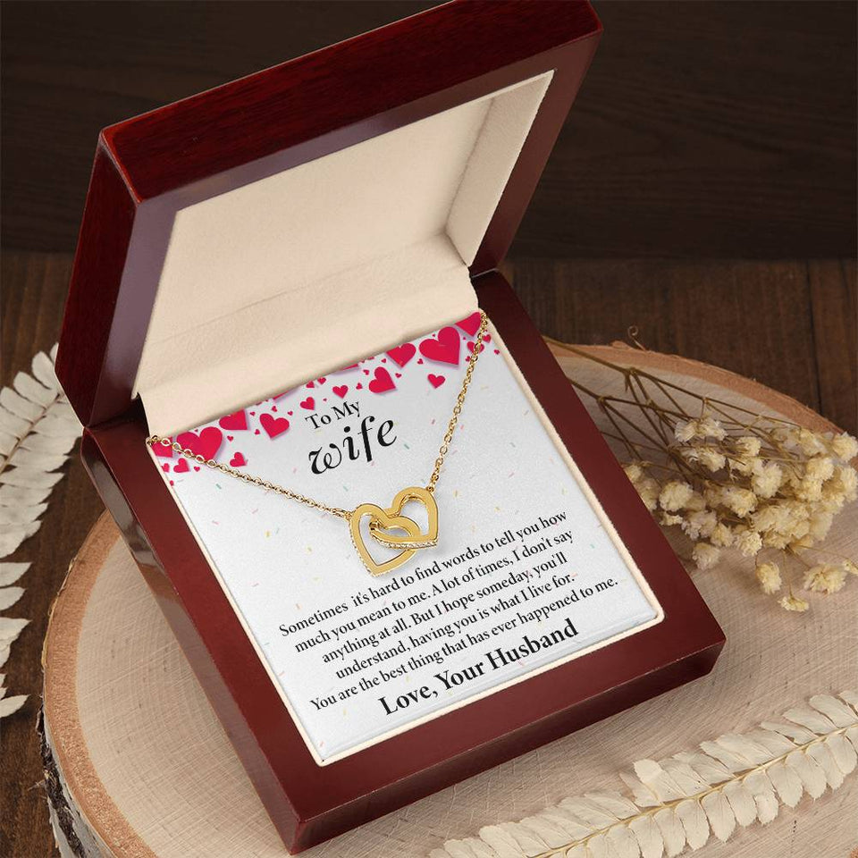 Wife Interlocking Hearts Necklace
