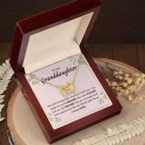 To My Granddaughter- Interlocking hearts Necklace