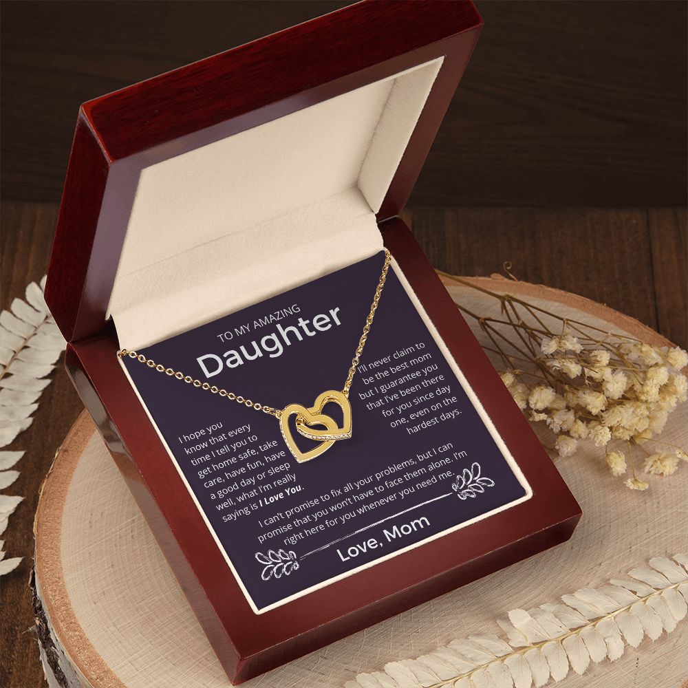 Whenever You Need Me - Interlocking Hearts Necklace For Daughter