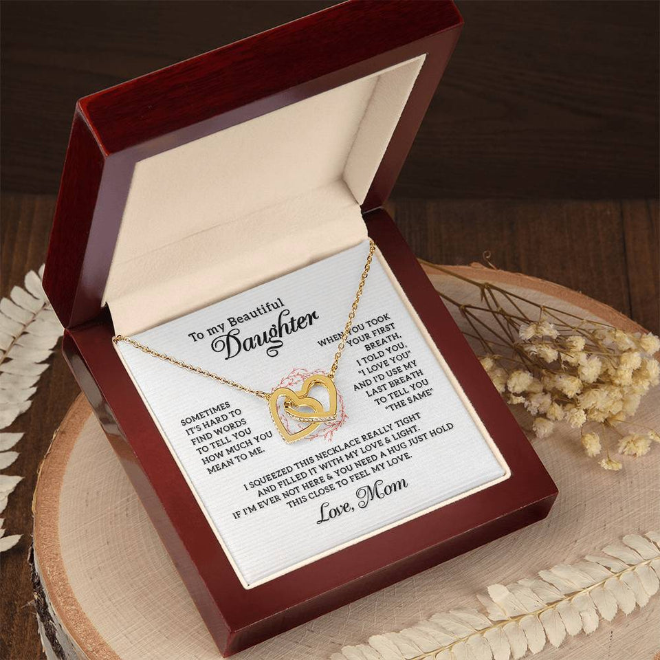 My Beautiful Daughter- Interlocking Hearts Necklace