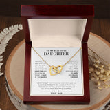 My Beautiful Daughter Necklace - Enjoy the Life - Interlocking Hearts Necklace