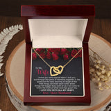 To My Wife | Standing Together | Interlocking Hearts Necklace | Gift For Her
