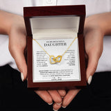 My Beautiful Daughter Necklace - Enjoy the Life - Interlocking Hearts Necklace