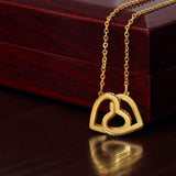 To My Wife - Love and Light - Interlocking Hearts Necklace