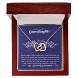 To Our Lovely Granddaughter - Interlocking Hearts Necklace
