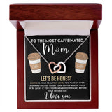 Caffeinated Mom Interlocking Hearts Necklace