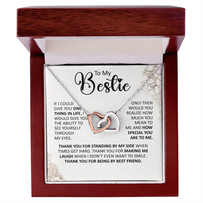 Bestie Interlocking Hearts Necklace