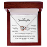 Granddaughter Always Remember That My Love | Best Gift For Her | Interlocking Hearts necklace