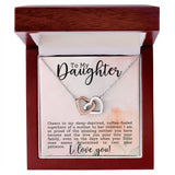 Daughter Superhero Interlocking Hearts Necklace