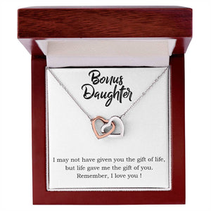 Bonus Daughter  Interlocking Hearts Necklace