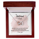 To My Girlfriend Interlocking Hearts Pendant Necklace Gift For Mom, necklace For Wife, Gift For Mother's Day