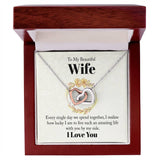 Beautiful Wife Interlocking Hearts Necklace