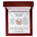 My Beautiful Daughter | Love & Light - Interlocking Hearts Necklace Gift For Mom, necklace For Wife, Gift For Mother's Day
