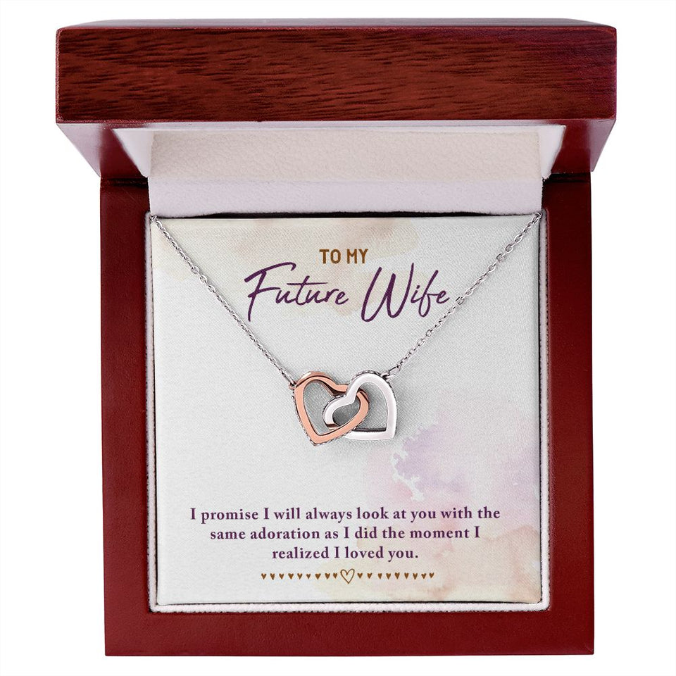 To My Future Wife Interlocking Hearts Necklace