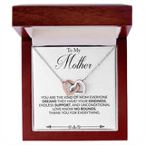 To My Mother Personalized Name Interlocking Hearts Necklace