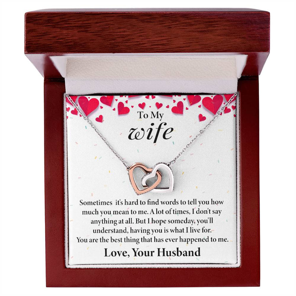 Wife Interlocking Hearts Necklace