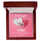 To Our Daughter Valentine's Day Interlocking Hearts Necklace