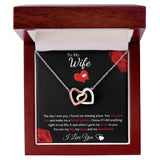 To My Wife - Interlocking Hearts Necklace - Puzzle Piece Gift For Mom, necklace For Wife, Gift For Mother's Day