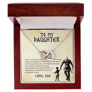 Daughter Aim For The Skys Interlocking Hearts Necklace