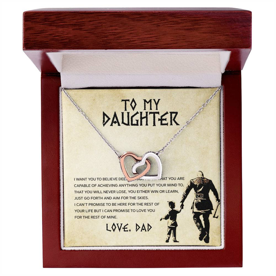 Daughter Aim For The Skys Interlocking Hearts Necklace