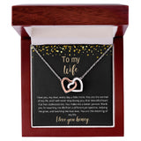 To My Wife | You Are The Meaning Of My Life | Interlocking Hearts Necklace