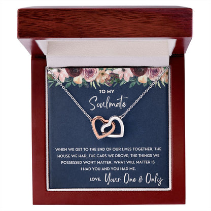 I Had You & You Had Me - Interlocking Hearts Necklace For Wife