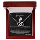 More Than You'll Ever Know - Interlocking Hearts Necklace For Daughter