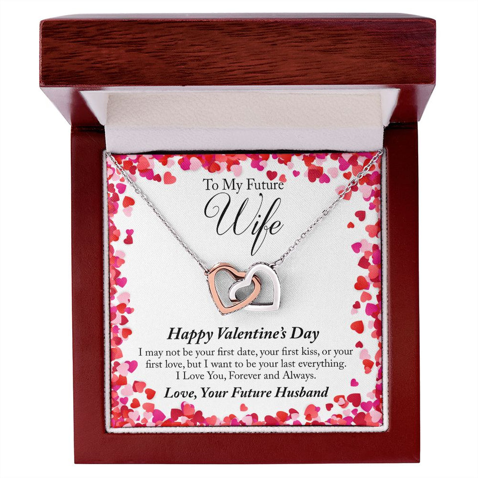 To My Future Wife Valentine's Day Interlocking Hearts Necklace
