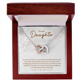 Daughter in My Eyes Interlocking Hearts Necklace