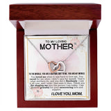 Mother My World Interlocking Hearts Necklace