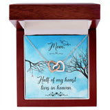 Mom In Heaven Interlocking Hearts Necklace
