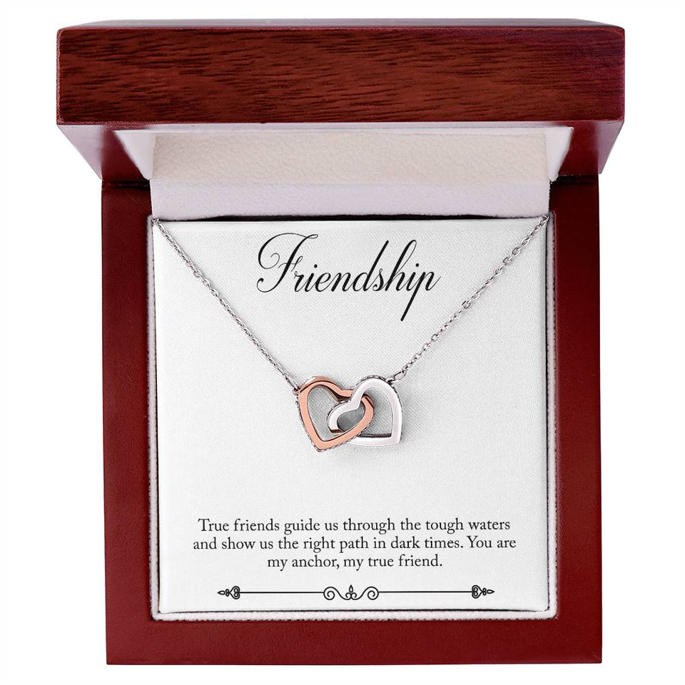 Friendship Interlocking Hearts Necklace