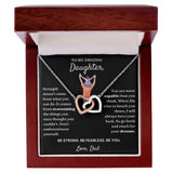 Don't Underestimate Yourself - Interlocking Hearts Necklace For Daughter