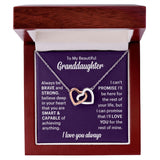 To My Beautiflul Granddaughter Necklace - I Love You Always, Interlocking Hearts Necklace