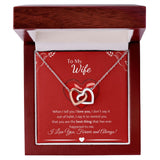 To My Wife - Interlocking Hearts Necklace - Two Doves Gift For Mom, necklace For Wife, Gift For Mother's Day