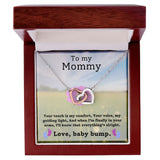 To My Mommy - Your Touch Is My Comfort Interlocking Hearts Necklace