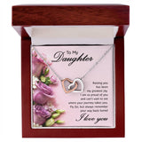 Daughter Proud Interlocking Hearts Necklace