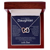 I Will Always Be Waiting - Interlocking Hearts Necklace For Daughter
