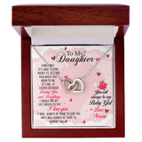 Daughter Always My Baby Girl Interlocking Hearts Necklace