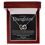 To My Beautiful Daughter (From Dad) | Never Forget That I Love You | Interlocking Hearts Necklace