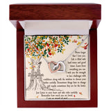 Daughter Never Forget Interlocking Hearts Necklace