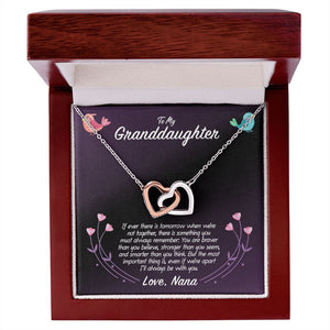 To My Granddaughter Love Nana Interlocking Hearts Necklace