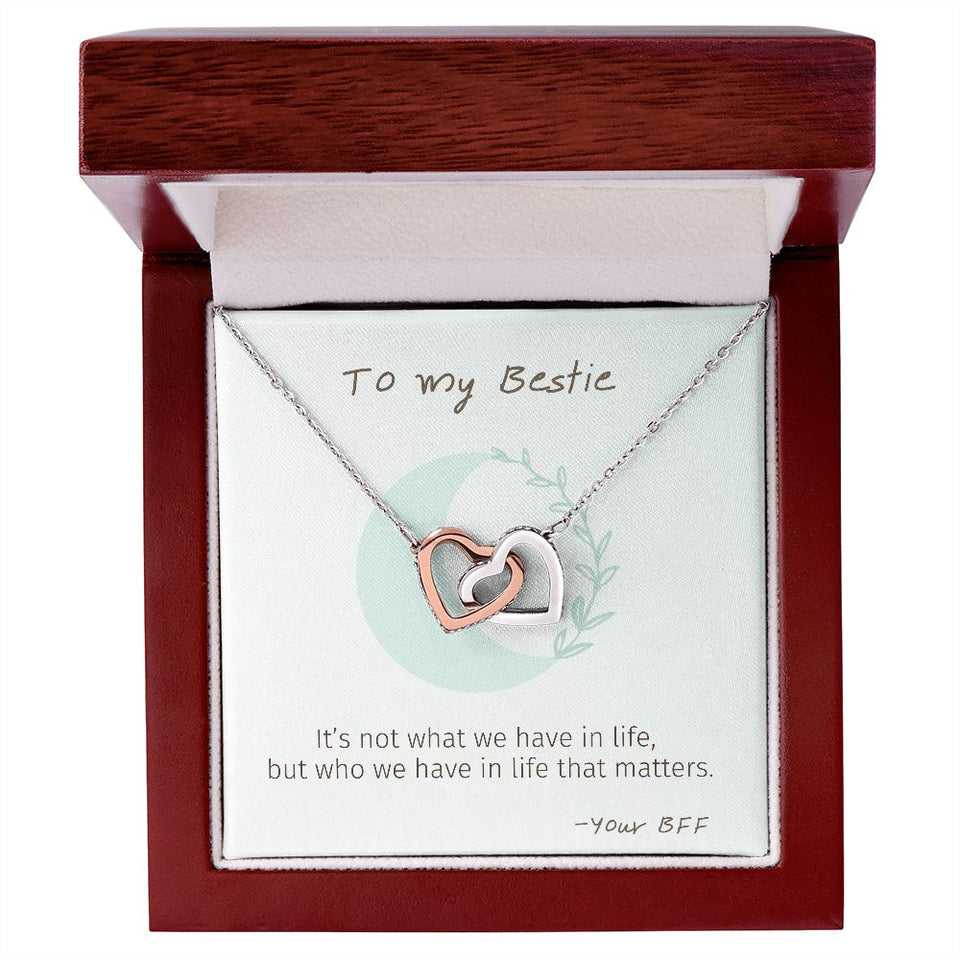 You Matter - Interlocking Hearts Necklace For Best Friend