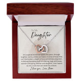 To My Daughter From Mom Interlocking Hearts Necklace Gift For Mom, necklace For Wife, Gift For Mother's Day