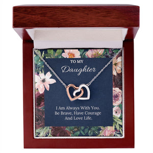 Always With You - Interlocking Hearts Necklace For Daughter